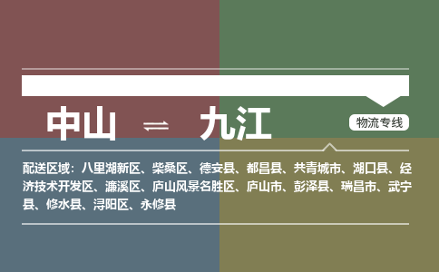 中山发往九江瑞昌市的专线公司-中山发往九江瑞昌市物流专线-诚信立足