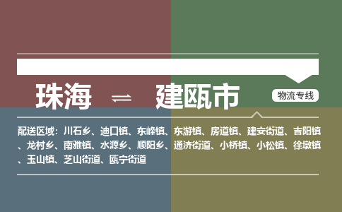 珠海到建瓯市专线物流公司-珠海到建瓯市物流专线-诚信立足